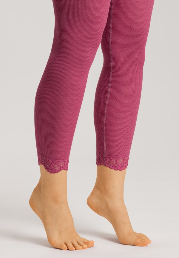 Woolen Lace Wool and Silk Lace Trim Leggings - Image 5