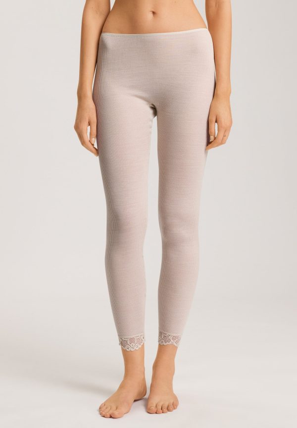 Woolen Lace Wool and Silk Lace Trim Leggings - Image 2
