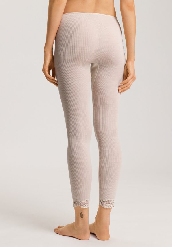 Woolen Lace Wool and Silk Lace Trim Leggings - Image 3