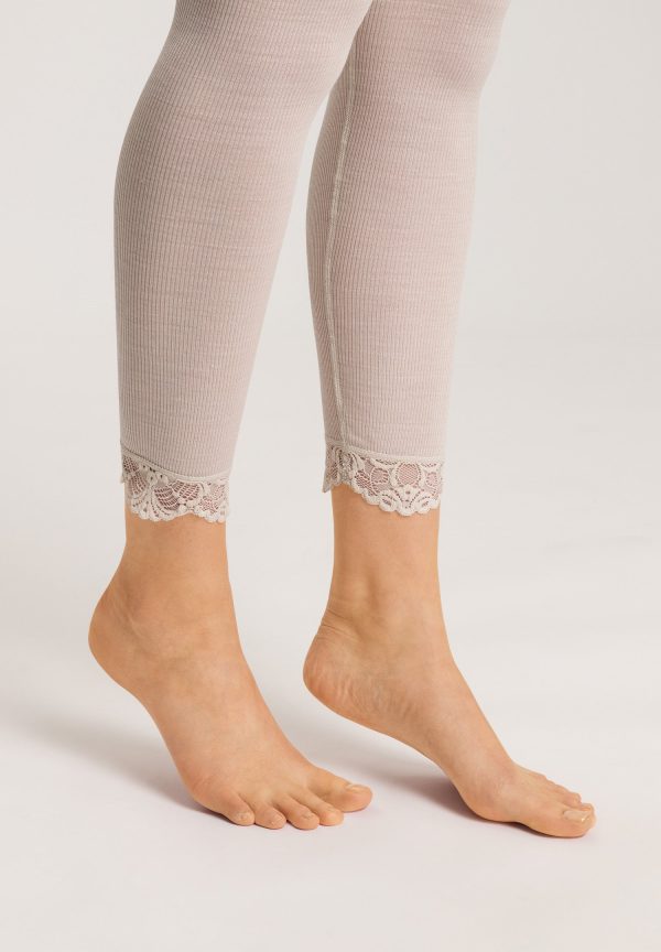 Woolen Lace Wool and Silk Lace Trim Leggings - Image 5