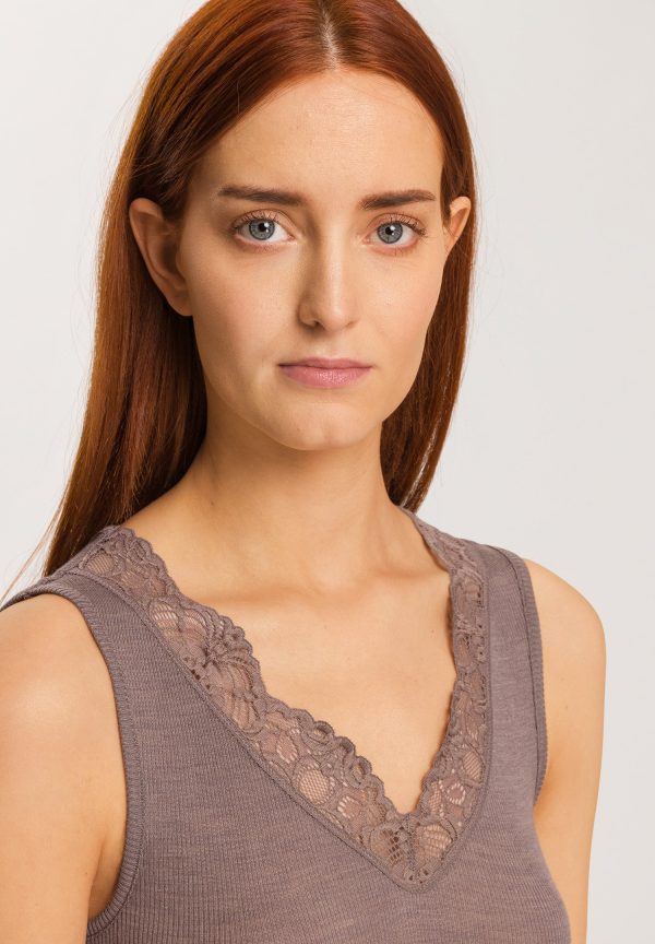Woolen Lace Fine Ribbed Wool And Silk Tank Top - Image 5
