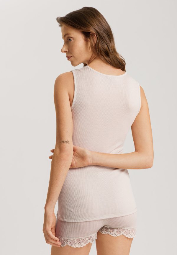 Woolen Lace Fine Ribbed Wool And Silk Tank Top - Image 3