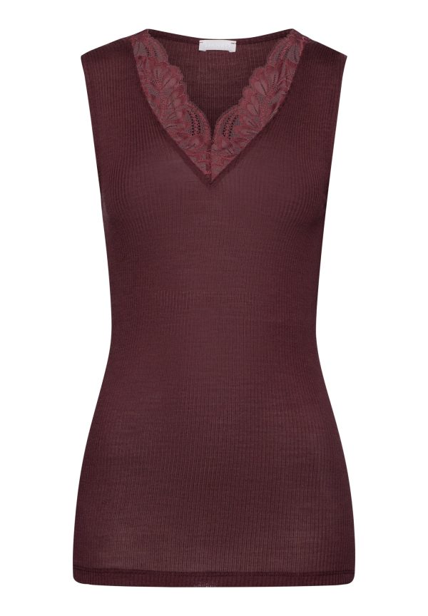 Maria Wool And Silk V-Neck Tank Top