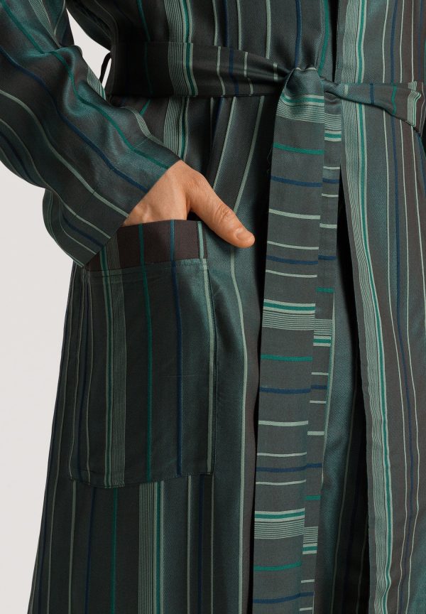 Selection Silk Blend Striped Robe - Image 5