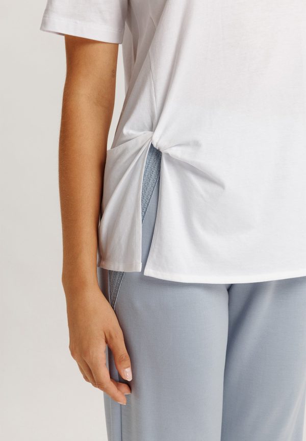 Natural Shirt Cotton Scoop Neck Top - Image 5