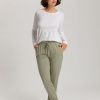 Sleep And Lounge Cotton Blend Drawstring Pants - Image 4