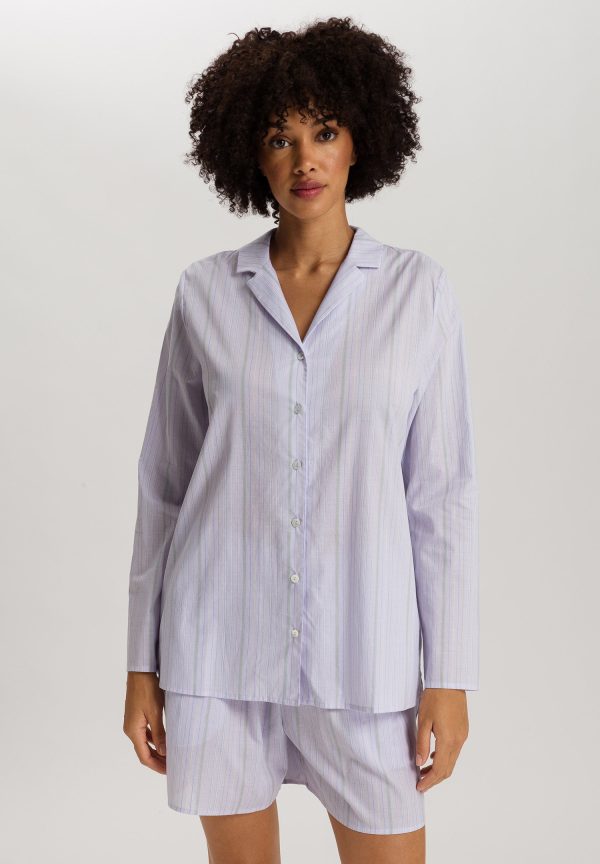 Sleep And Lounge Cotton Button Front Pajama Shirt - Image 2