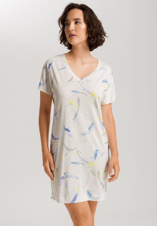 Sleep And Lounge V-Neck Cotton Nightgown - Image 2