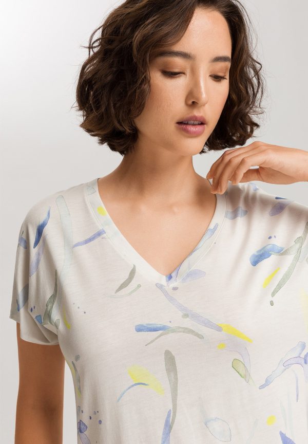 Sleep And Lounge V-Neck Cotton Nightgown - Image 4