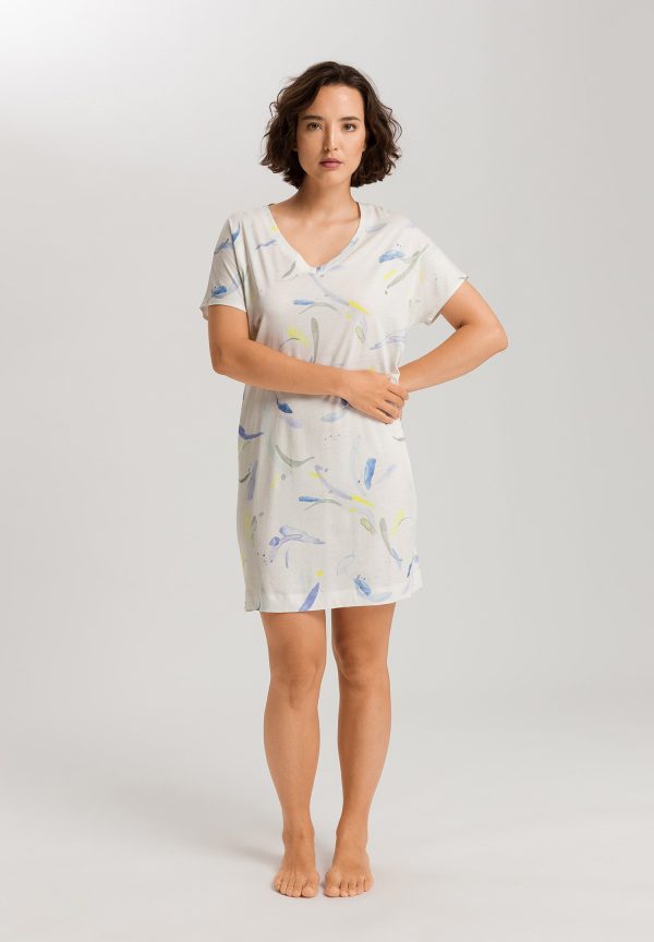 Sleep And Lounge V-Neck Cotton Nightgown - Image 5