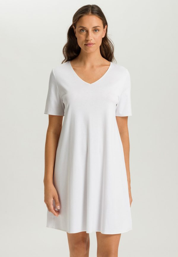 Cotton Silk V-Neck Cotton Nightgown - Image 2
