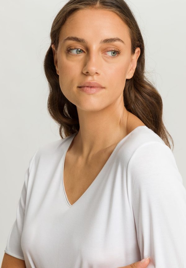 Cotton Silk V-Neck Cotton Nightgown - Image 5