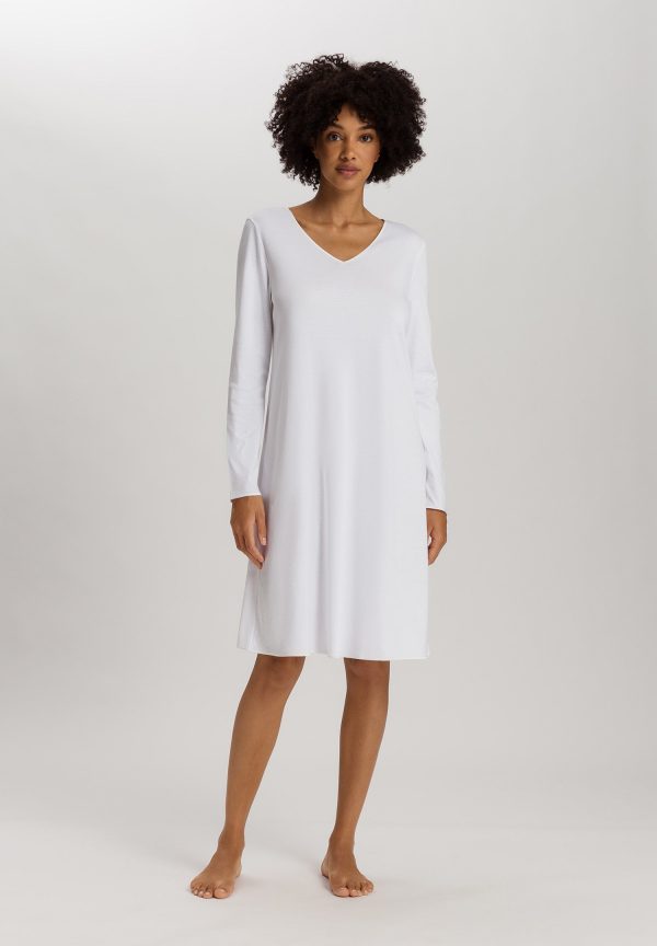 Cotton Silk V-Neck Cotton Nightgown - Image 2