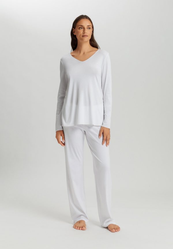 Cotton Silk V-Neck Cotton Pajama Set - Image 2