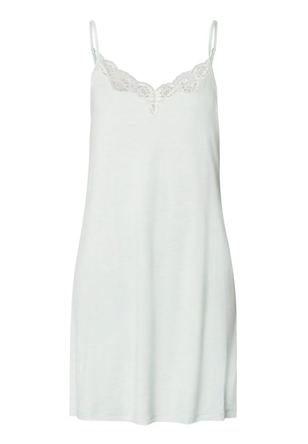 Natural Elegance Lace Trim V-Neck Chemise