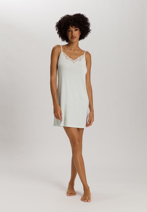 Natural Elegance Lace Trim V-Neck Chemise - Image 4