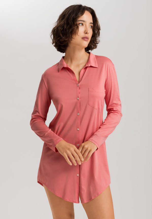 Cotton Deluxe Button Front Cotton Sleep Shirt - Image 2