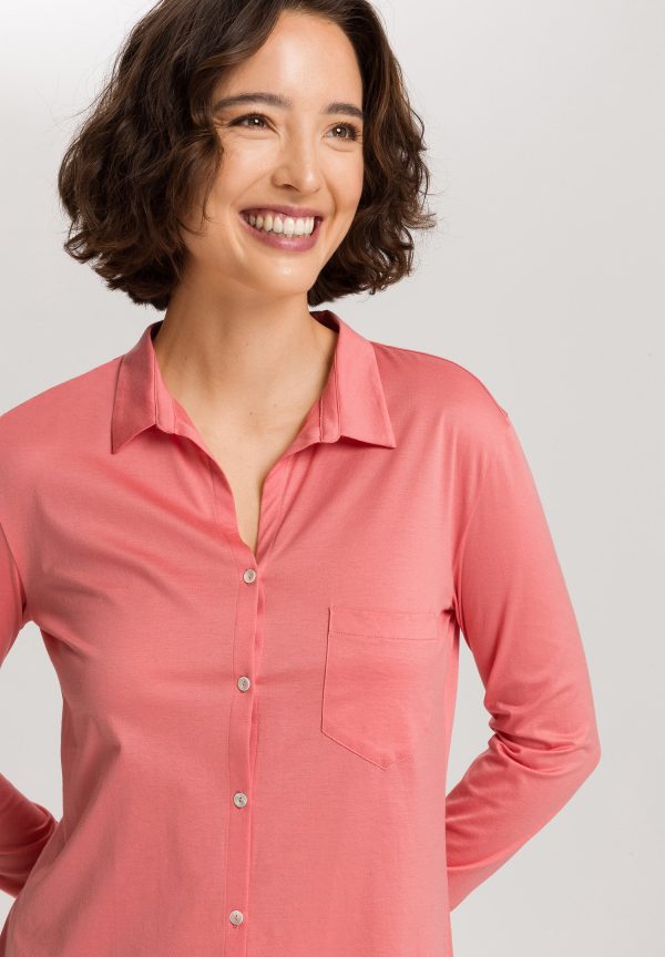 Cotton Deluxe Button Front Cotton Sleep Shirt - Image 5