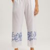 Liz Embroidered Cotton Cropped Pants - Image 2