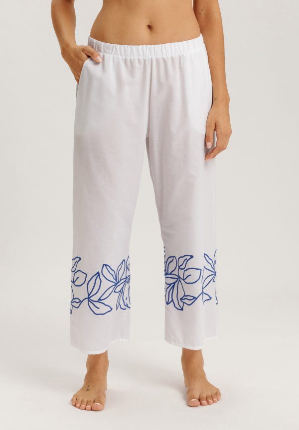 Liz Embroidered Cotton Cropped Pants - Image 2