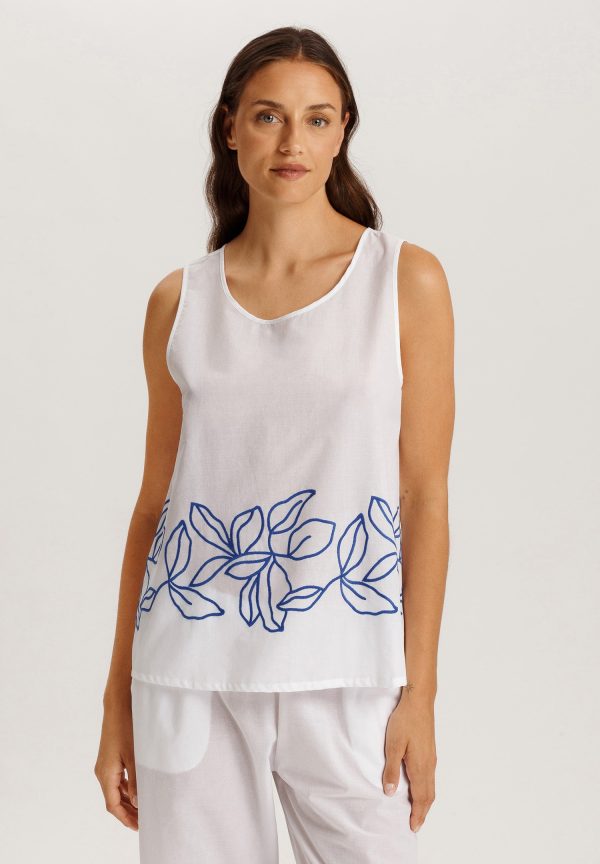 Liz Embroidered Cotton Tank Top - Image 2