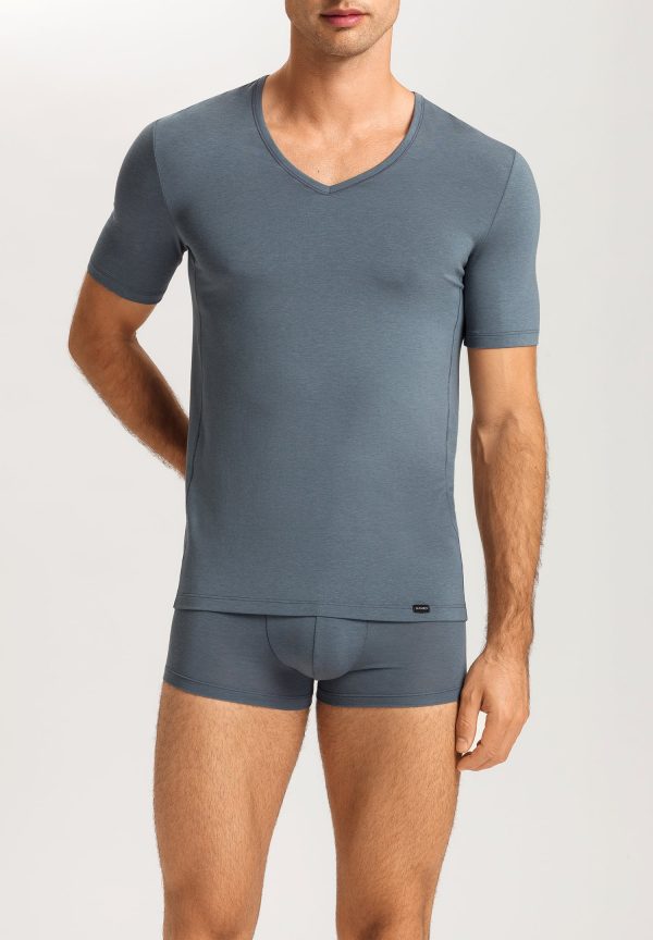 Natural Function TENCEL™ and Cotton Fitted V-Neck T-Shirt - Image 2